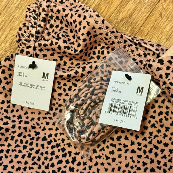 A Pea in the Pod Maternity Animal Print Convertible Two-Piece Swimsuit Set - Picture 11 of 12